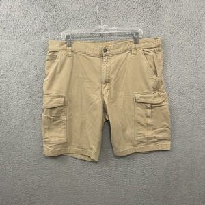Carhartt Shorts Mens 40 Beige Canvas Cargo Relaxed Fit Work Wear Cotton Adult